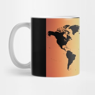 Rainbow world map Mug